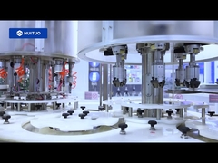 Make-up water filling, pressing and capping production line.The live video of Huituo in CBE