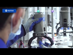 Máquina servo tampadora automática rotativa versátil Huituo para bomba de loção, tampa de disco e tampa Yorker