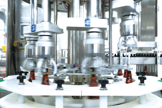 Capsulador semi automático giratório da garrafa das multi cabeças