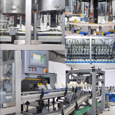 Toalete que limpa a linha de produção de enchimento líquida 4KW 5000bph