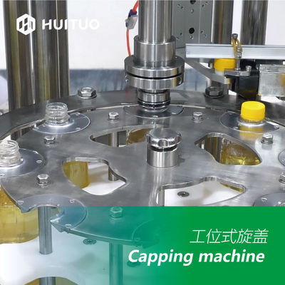 Estojo compacto 2 multifuncionais de Huituo em 1 máquina tampando de enchimento 1500bph do óleo comestível