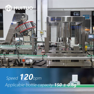 Máquina tampando automática principal de Huituo 8 Roatry para o óleo de bebê do tampão do impulso da tração