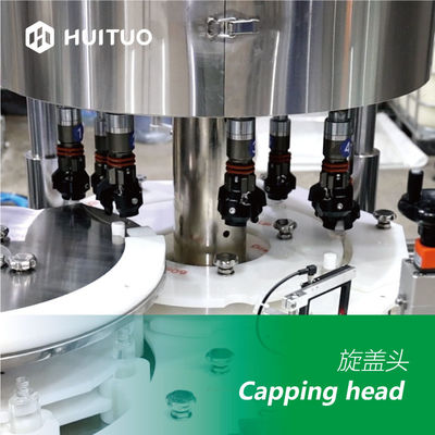 Máquina tampando automática principal de Huituo 8 Roatry para o óleo de bebê do tampão do impulso da tração