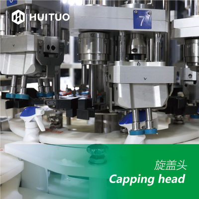 Capsulador tampando da máquina do disparador automático do distribuidor do pulverizador da garrafa