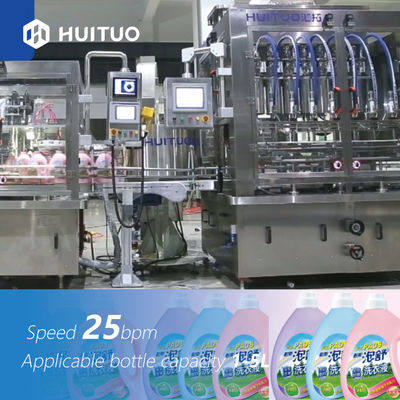Máquina tampando de enchimento 2L 3L 4L 5L do detergente para a roupa líquido plástico da garrafa