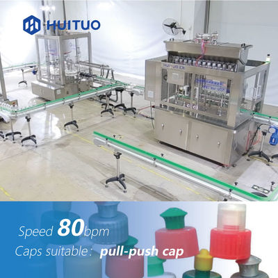 Máquina tampando do engarrafamento giratório automático para cuidados pessoais Flip Top