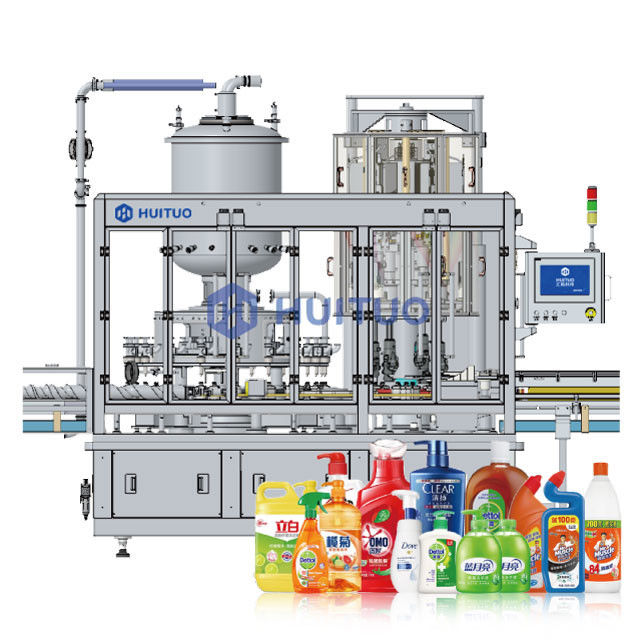 Monobloco da máquina rotativa de enchimento e tampagem de mandril Huituo projetada para simplificar sua linha de engarrafamento