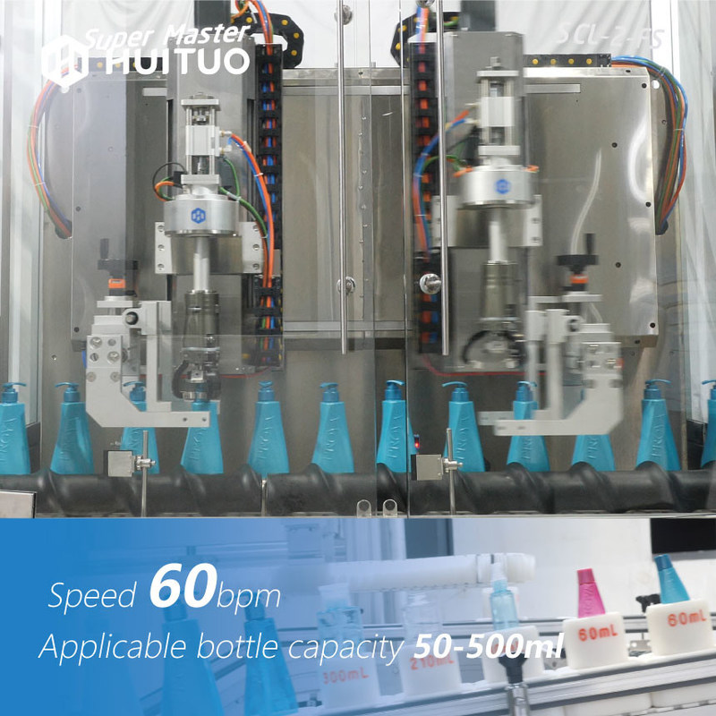 Automático depois dos cosméticos que tampam a máquina com o elevador Unscrambler do tampão